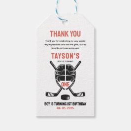 Etiqueta Para Presente It’s Game Time Hockey 1st Birthday Party