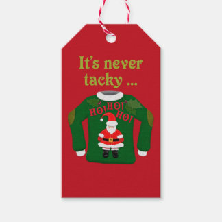 Etiqueta Para Presente It's Never Tacky Cute Christmas Sticker