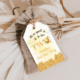 Etiqueta Para Presente It's So Sweet To Bee 2nd Birthday Gift Tags