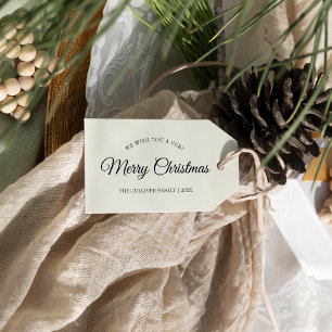 Etiqueta Para Presente Ivory Muito Feliz Nome Da Família De Natal