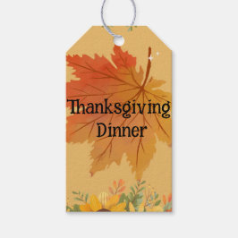 Etiqueta Para Presente Janta de Ação de Graças de Autumn Floral