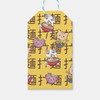 Etiqueta Para Presente Japanese Kawaii Anime Cat Ramen Noodles
