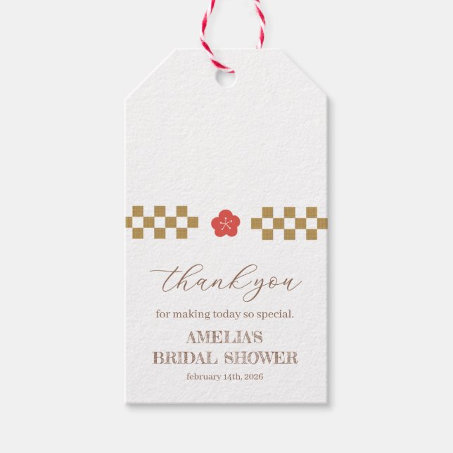 Etiqueta Para Presente Japanese Touch Bridal (Frente)