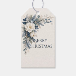 Etiqueta Para Presente Jardim ao Luar Elegante Botânico Feliz Natal