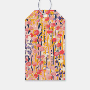 Etiqueta Para Presente Jardim Botânico Floral de Flores Silvestres Modern