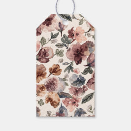 Etiqueta Para Presente Jardim Botânico Malva Flor de Água Triste Pintado 