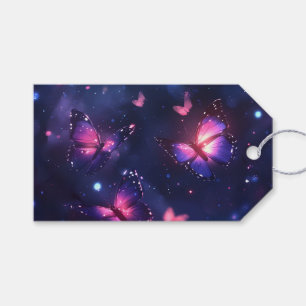 Etiqueta Para Presente Jardim de Borboletas Noturnas Celestiais