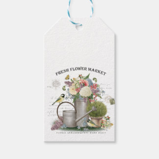 Etiqueta Para Presente Jardim de flores da fazenda francesa do Modern Vin