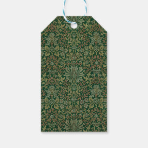 Etiqueta Para Presente Jardim de Flores William Morris - Verdes