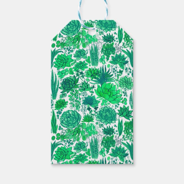 Etiqueta Para Presente Jardim de Sucultura (Frente)