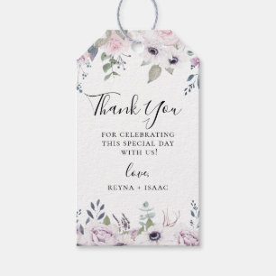 Etiqueta Para Presente Jardim Empoeirado Floral Casamento Obrigado