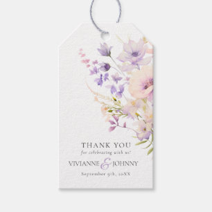 Etiqueta Para Presente Jardim Flores Selvagens Casamento Roxo de Lavanda