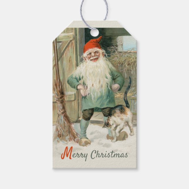 Etiqueta Para Presente Jenny Nyström Christmas brownie e cat CC1194 (Frente)