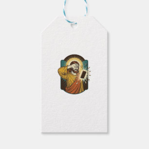 Etiqueta Para Presente Jesus Cegando Máximo Brilho do Telefone Meia-Noite