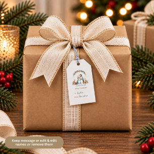 Etiqueta Para Presente Jesus é o Presente Cena de Natal Caprichosa Presen