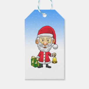 Etiqueta Para Presente Jingle Bells com Papai Noel
