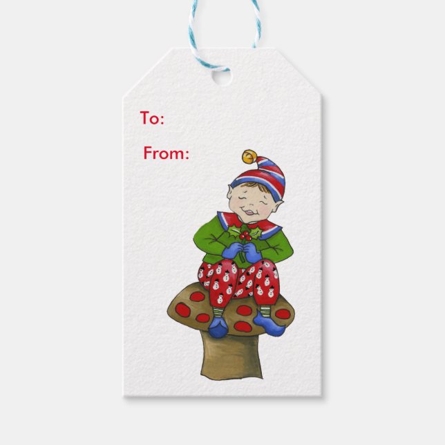 Etiqueta Para Presente Jingle elves (Petey) (Frente)