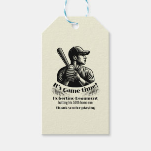 Etiqueta Para Presente Jogador de Beisebol Vintage Aniversário de 50 anos