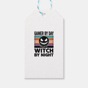 Etiqueta Para Presente Jogador De Dia Bruxa De Noite Design Retro De Hall