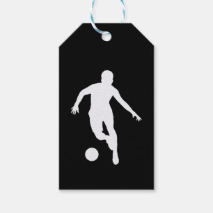 Etiqueta Para Presente JOGADOR DE FUTEBOL (silhueta branca)
