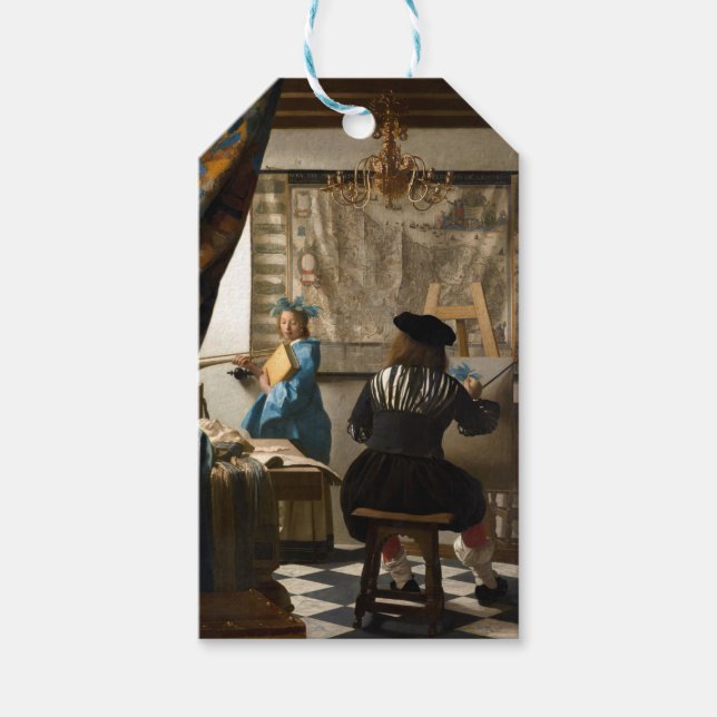 Etiqueta Para Presente Johannes Vermeer - A Alegoria da Pintura (Frente)