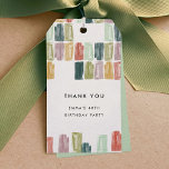 Etiqueta Para Presente Joias pintadas pela Vintage. Obrigado.<br><div class="desc">Mande seus hóspedes para casa com um brinde adornado com uma etiqueta de presentes de joias pintadas. As etiquetas de tom de joia vintage certamente colocam um sorriso no rosto enquanto saem!</div>