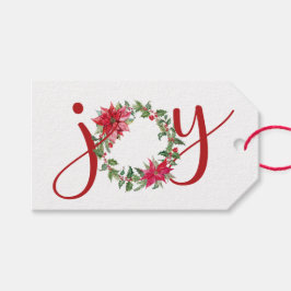 Etiqueta Para Presente JOY Christmas Wreath
