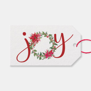 Etiqueta Para Presente JOY Christmas Wreath