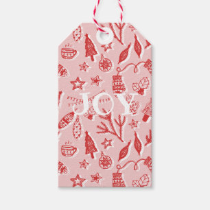 Etiqueta Para Presente Joy ・ Conjunto de Férias de Natal Desenho à Mão