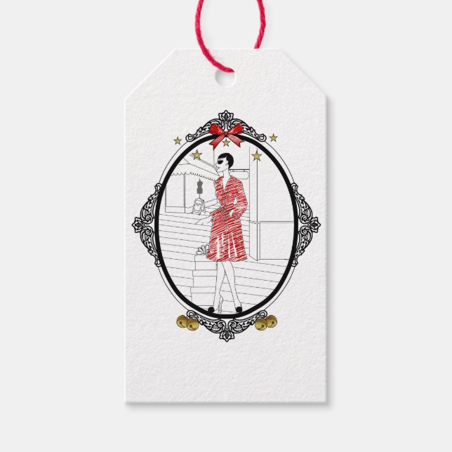 Etiqueta Para Presente Joyeuses Fêtes (Frente)