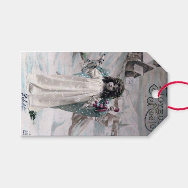 Etiqueta Para Presente Joyeux Noel (Frente (horizontal))