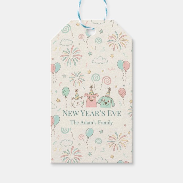 Etiqueta Para Presente Joyful New Year’s Eve Party 2026  (Frente)