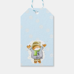 Etiqueta Para Presente Joyous Winter Cat