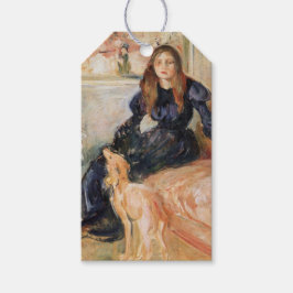 Etiqueta Para Presente Julie Manet e seu Greyhound (por Berthe Morisot)