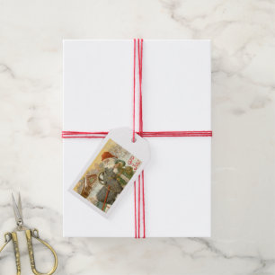 Etiqueta Para Presente Jultomten alimenta a cabra de Yule um biscoito