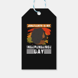 Etiqueta Para Presente Juneteenth é meu dia da independência mulheres neg