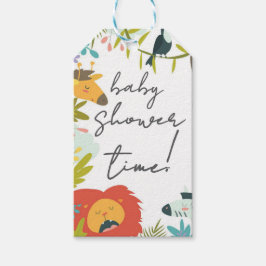 Etiqueta Para Presente Jungle Wildlife Baby Shower