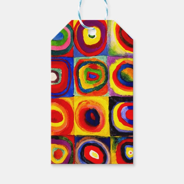 Etiqueta Para Presente Kandinsky Farbstudie Quadrate Esquadra Círculos de (Frente)