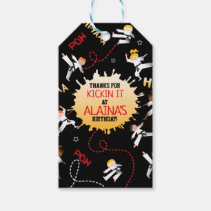 Etiqueta Para Presente Karate Kids Taekwondo Crianças Festa de aniversári