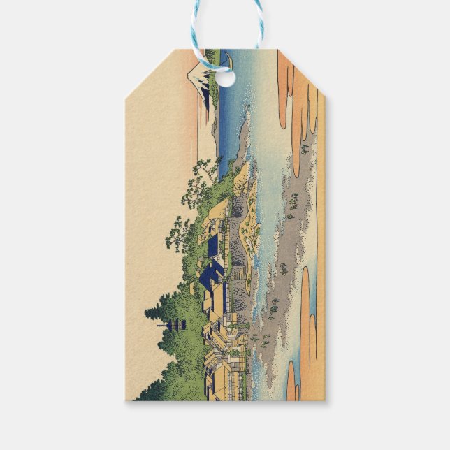 Etiqueta Para Presente Katsushika Hokusai Enoshima na província de Sagami (Frente)