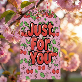 Etiqueta Para Presente Kawaii Red Cherry Vibes Cute Girly Aesthetic