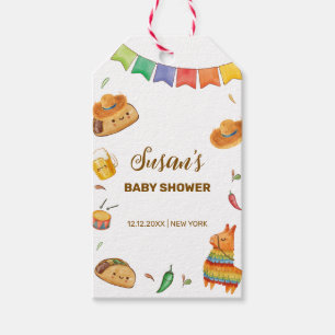 Etiqueta Para Presente Kawaii Rustic Fiesta Taco Bout A Chá de fraldas
