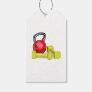 Etiqueta Para Presente Kettlebell e dumbbells