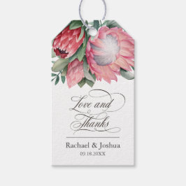 Etiqueta Para Presente King Protea Watercolor - Botânica Obrigado