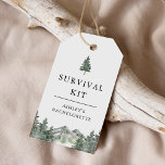 Etiqueta Para Presente Kit de Sobrevivência da Festa de solteira do Campo<br><div class="desc">Etiquetas de boas-vindas do kit de sobrevivência de Festa de solteira de montanha</div>