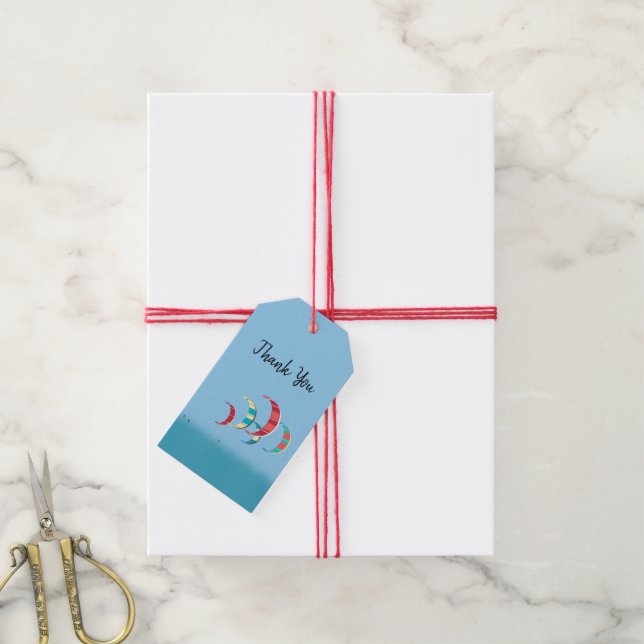 Etiqueta Para Presente Kite Surfing (Com cordão)