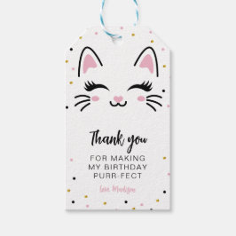 Etiqueta Para Presente Kitty Cat Purrfect Birthday Obrigado Favor