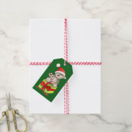Etiqueta Para Presente Koala Natal com etiqueta de presente de cana doce