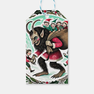 Etiqueta Para Presente Krampus Christmas