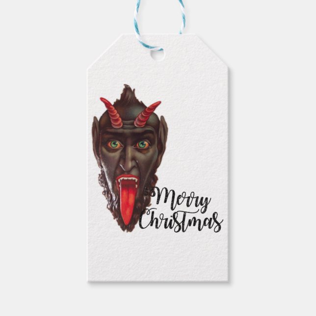 Etiqueta Para Presente krampus feliz natal (Frente)